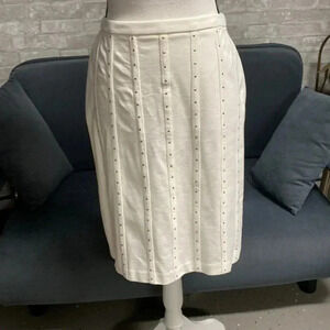 Premise cream studded skirt